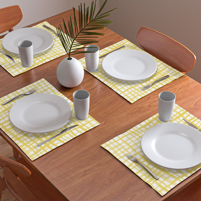 Cotton Gingham Rectangle Placemat