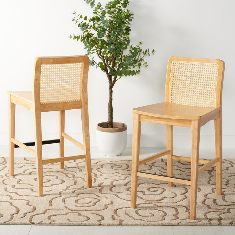 Tabouret de bar et de comptoir Avari, Tabouret de comptoir (siège d'une hauteur de 25 p, Brun