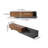 Fero Minimalist Retracted & Extendable 2 Drawers TV Stand In Walnut & Grey Up To 75"