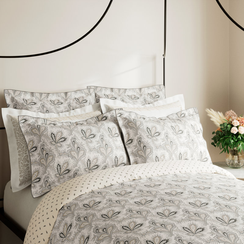 Aarya 200TC BCI Cotton Percale Reversible Duvet Cover, Super King