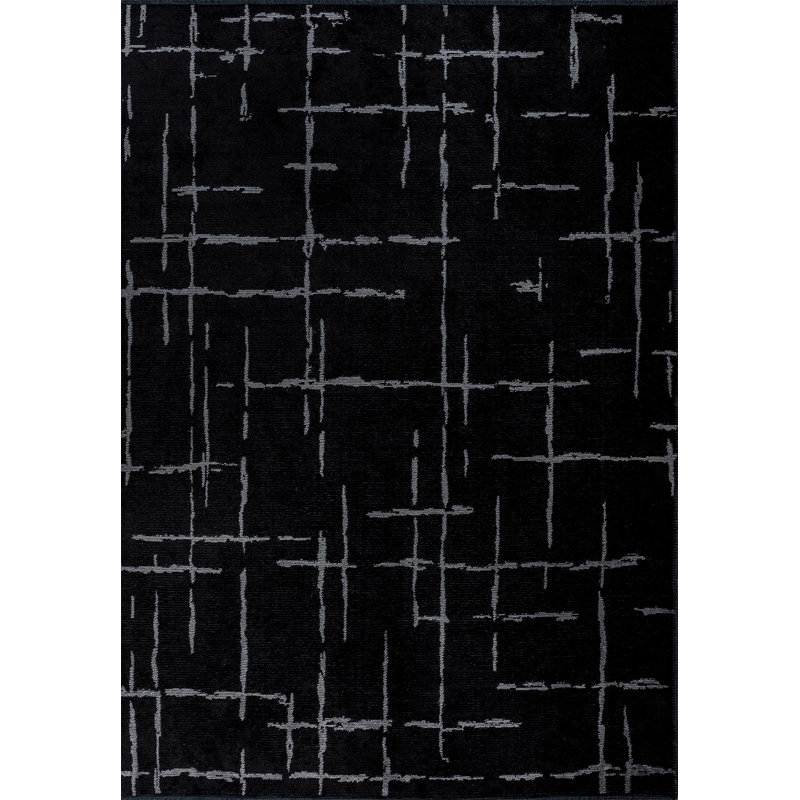 Modern Loose Abstract Stripes, Square 9'10"