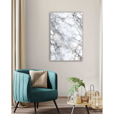 White Marble Tempered Glass Wall Art, Modern Abstract Stone Print Decor, Luxury Minimalist Texture Hanging, Large Contemporary Office Piece