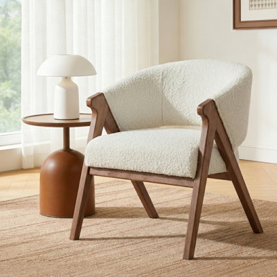 Fauteuil demi-tonneau 26 po Mid Century