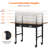 25.79'' W Manufactured Wood Top Height-Adjustable Workbench with Wheels