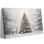 Grand art de Noël sur toile de cerf de Noël, impressions sur toile de scène d'hiver, photo de renne enneigé, œuvre d'art des Fêtes pour le décor de chambre à coucher de salon à la maison, 36 po x 48 po