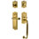 Nostalgic Warehouse Meadows Plate C Grip Handleset with Single Cylinder Deadbolt and Fleur Lever