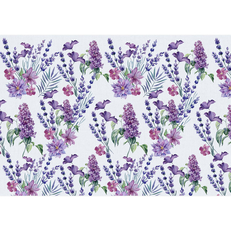 Lavande fleurs mauves, L 100 po x l 144 po