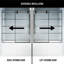 Porte de baignoire coulissante sans cadre l 56 à 60 po x H 66 po avec verre transparent rayé 3/8 po Elan