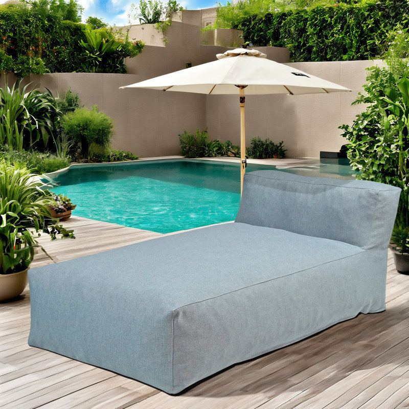 Méridienne de jardin pour l'extérieur, Gris foncé