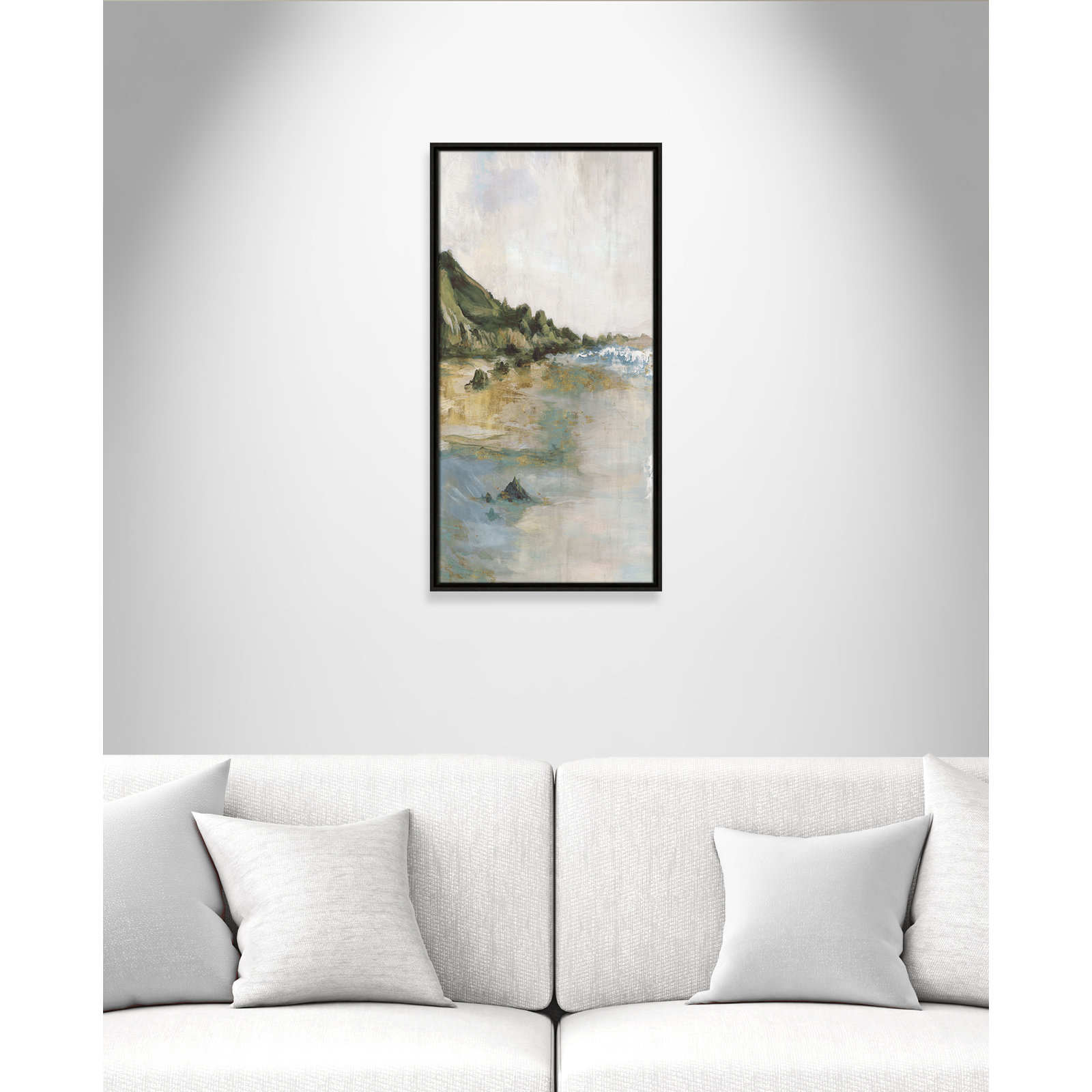 Cordoba "Tide's Edge" Print, 31.5" H x 16.5" W, Espresso