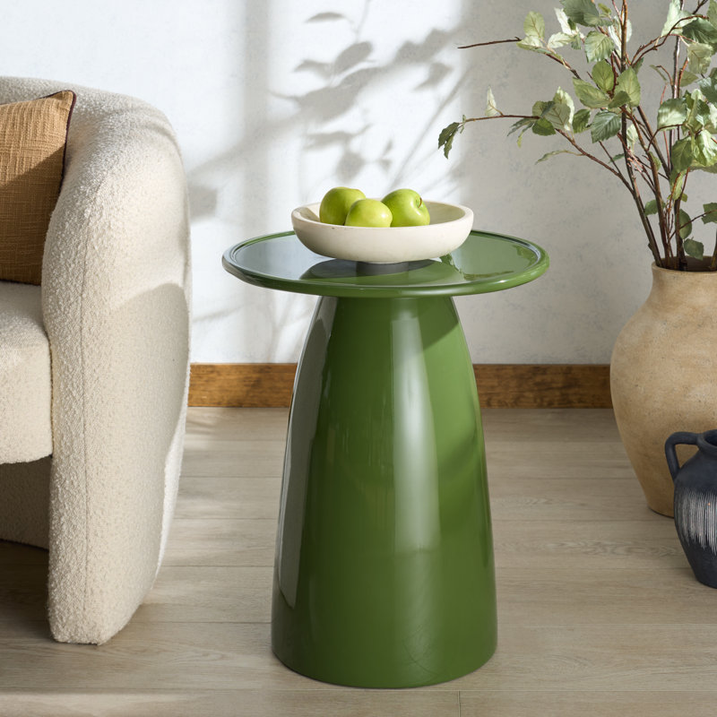Stephan Concrete Accent Table, Olive Green