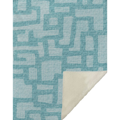 One Pixie Street  Blue 50" x 70" Sherpa Throw Blanket, Blue