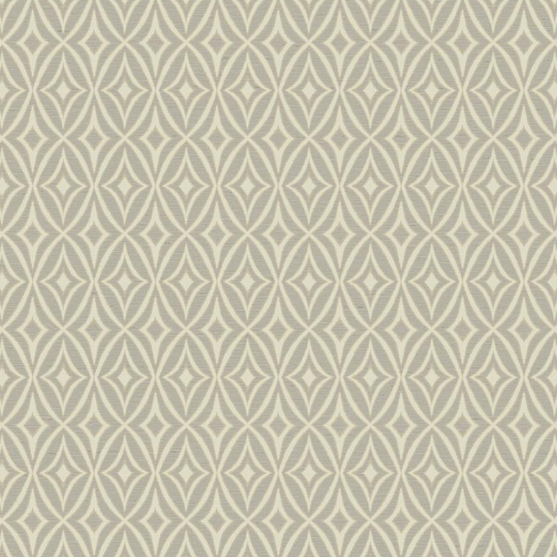 Waverly Small Prints Geometric Wallpaper Roll, Gray, Cream and Pale Yellow