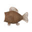 Hand-Woven Rattan & Metal Fish Container