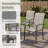 4-Person Square Patio Dining Set With Stackable Textilene Chairs-732170727