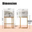 Tabouret de bar moderne, tabourets de bar à hauteur de comptoir, cuir de polyuréthane noir avec pieds en métal doré-875721303-875721302-875721301