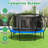 12 FT Kids Recreational Trampoline W/ Safety Enclosure – Indoor & Outdoor Use Black-113374246