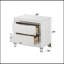 Table de chevet finition perle blanche