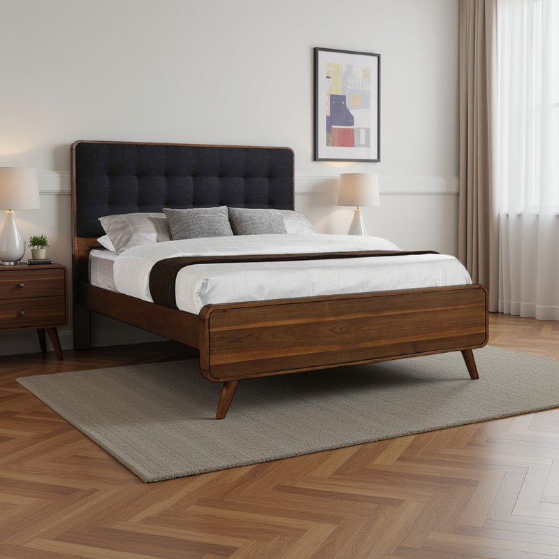 Lit plateforme tapissier Braylen, Grand