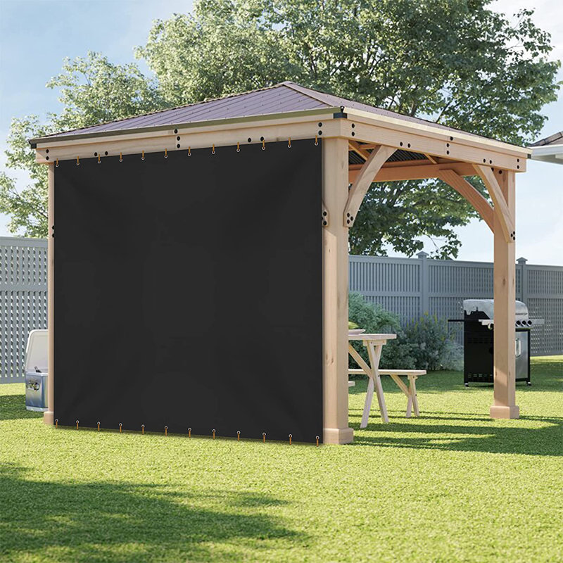 Blue Elephant Vinyl Side Wall, 243.8cm H x 188cm W, Black