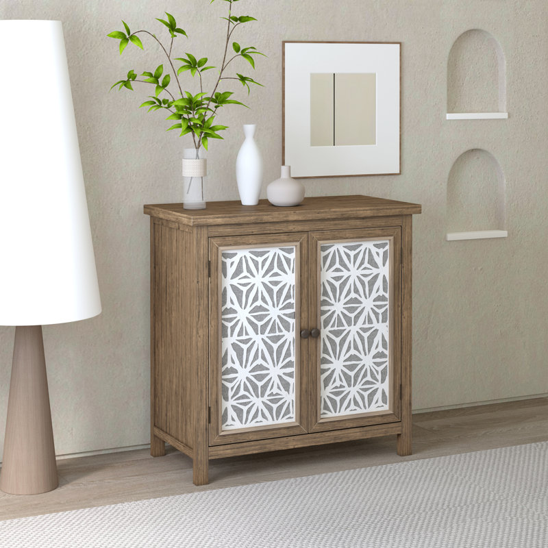 Solid Wood Transitional Storage Cabinet