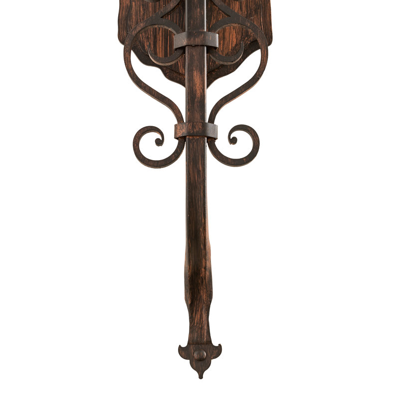 Rustic Lodge Steel Candle Wall Light
