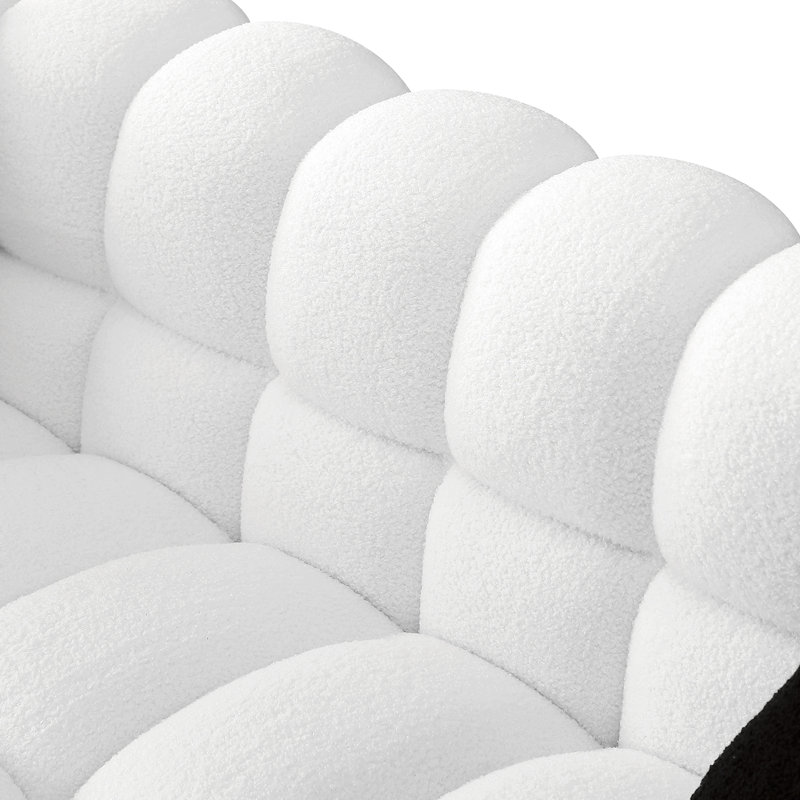 35,83 po de profondeur, structure de corps humain, canapé Marshmallow, canapé Boucle, BOUCLE, Blanc