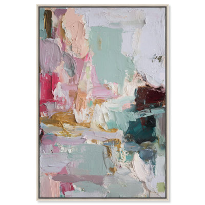 "Pastel Impasto Dream I", reproduction d'art sur toile par Art Remedy, cadre argenté, 20 x 30