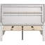 Lit de rangement à panneau double blanc, solution compacte, structure, tête de lit structurée, bois franc asiatique et bois massif, lit de 58,27 po de largeur avec rangement à compartiments, look polyvalent pour la chambre à coucher-679769628