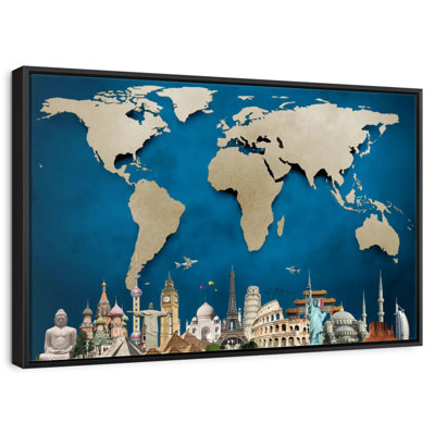 Ocean Blue World Map