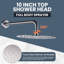 9-Spray Patterns With 1.8 GPM 10 In. Wall Mount Shower System With Two Showerhead-105227337