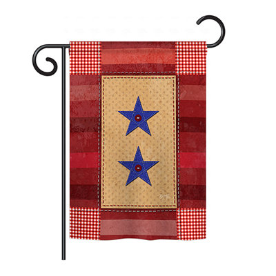 Drapeau de maison en polyester 2 côtés service 2 étoiles