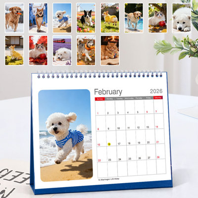 2026 Pet Lovers Calendar - 12 Monthly Human Friend  Ideal Gift For Furry Personalized Calendar For Home And Office