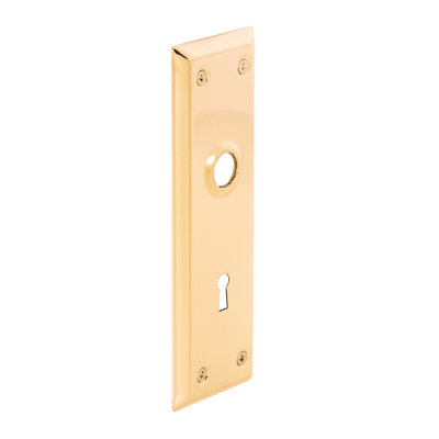 Plaques de garniture de porte Vintage, 2-7 / 32 po x 7 po, plaquées laiton (paquet de 2)