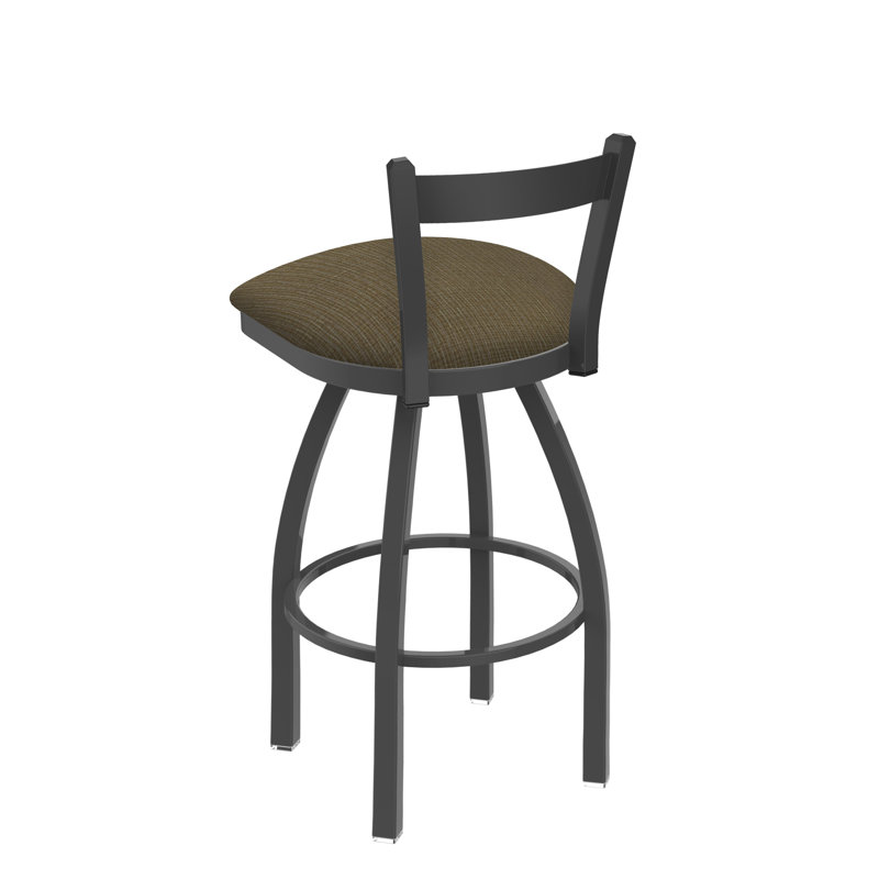 821 Catalina Low Back Swivel Bar Stool, Graph Cork, Pewter, Bar Stool (30" Seat Height)