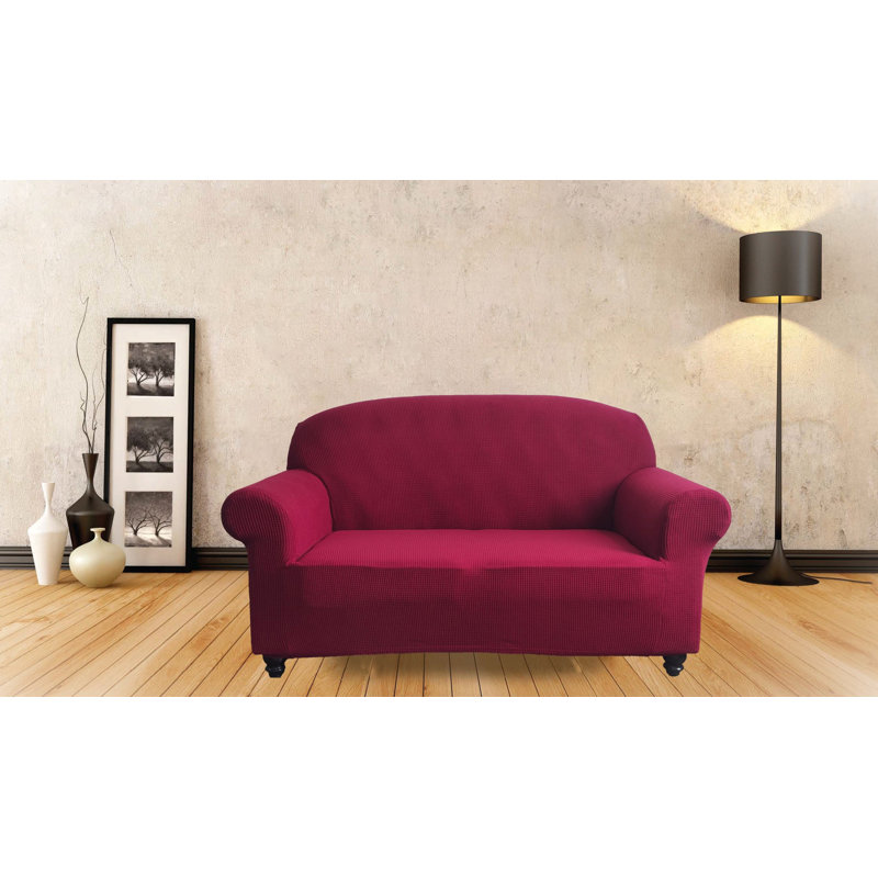 (75 x 88 po) Housse extensible pour causeuse, Polyester rouge