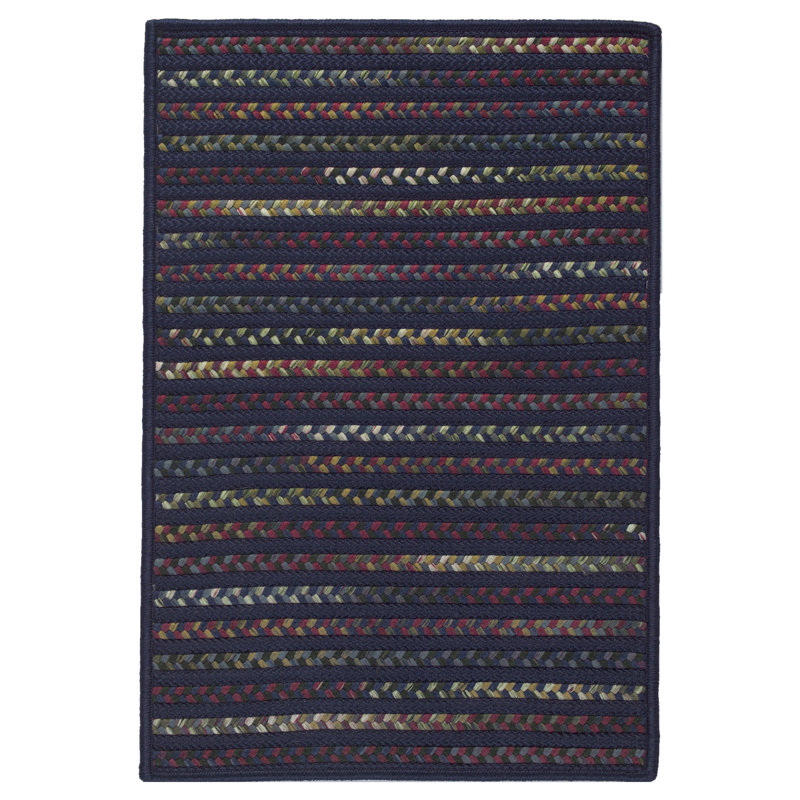 Tapis rouge / bleu / vert tressé Donnay, Rectangle 15 pi x 20 pi