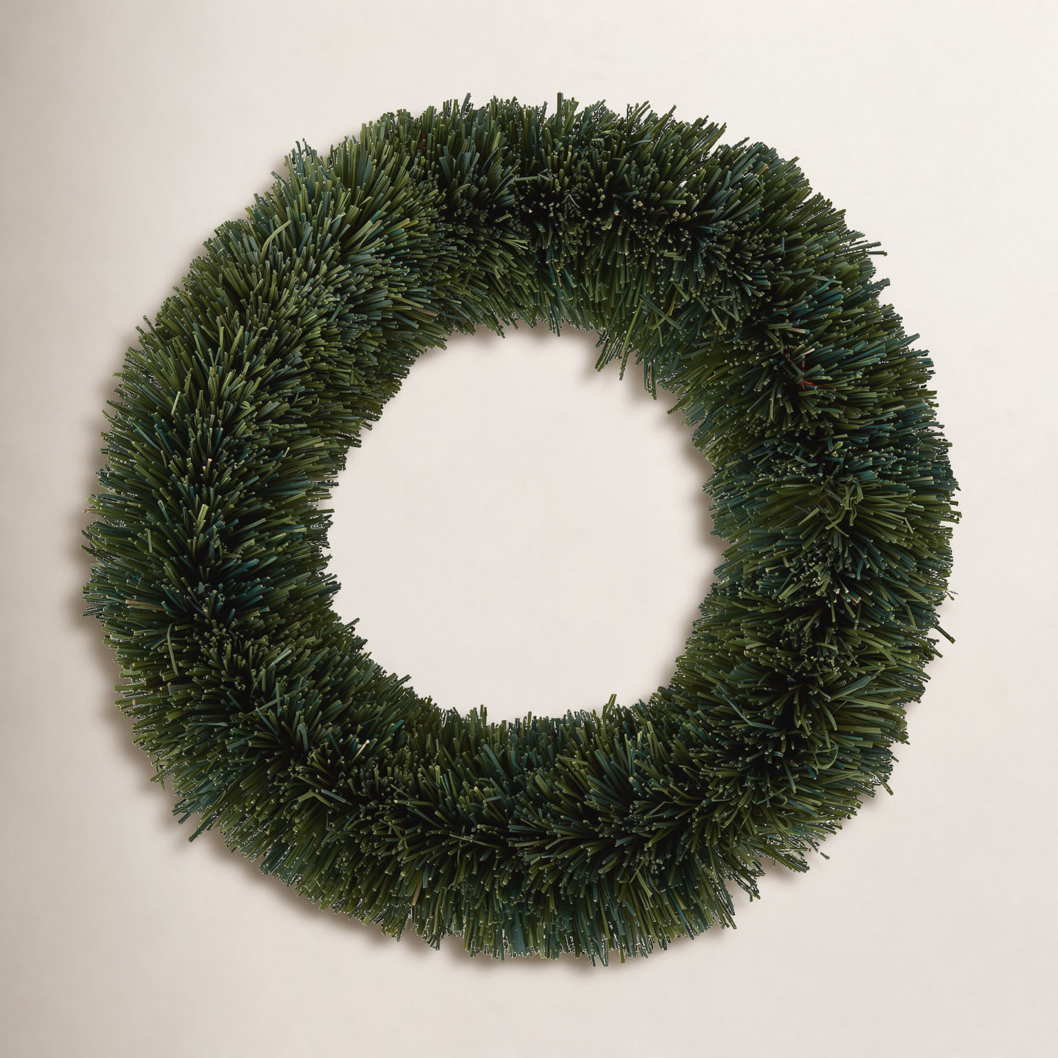 Natural Fibers Wreath, Green, 20.5" H x 20.5" W x 5" D