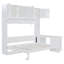 Grand lit escamotable peu encombrant avec fabrication en bois de pin - Conception moderne pour un usage domestique polyvalent