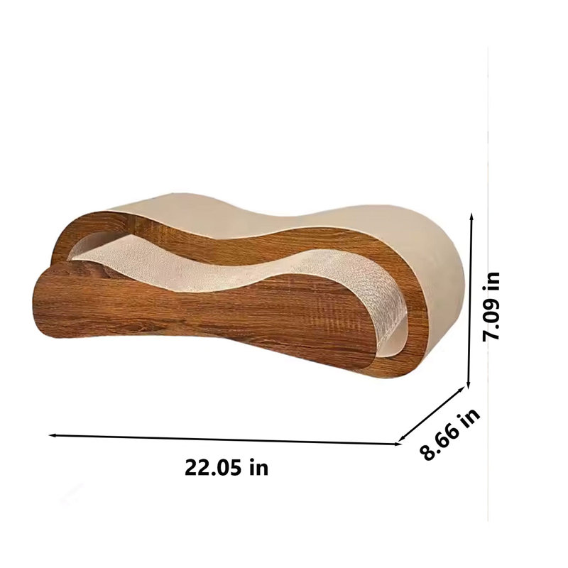 Grattoir pour chat 2 en 1, H 7,09 po x l 22,05 po x P 8,66 po