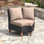 Chaise d'extérieur incurvée en rotin (ensemble de 2)