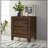 Walnut Finish Nightstand With 2 Ample Drawers