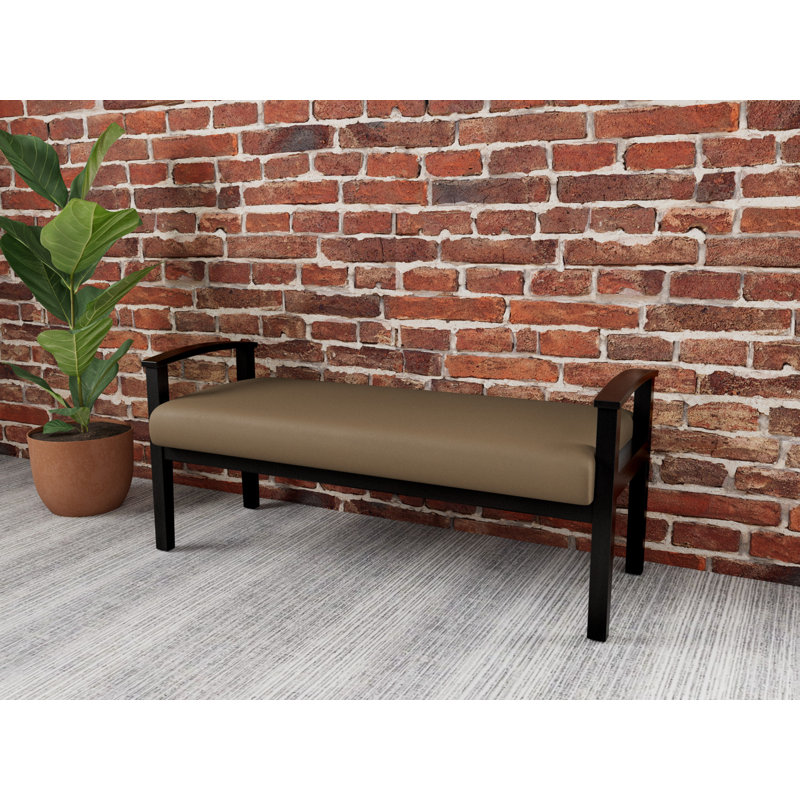 Banc en bois massif Amherst, Patriot Plus taupe, Noir