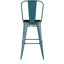 Tabouret à hauteur de comptoir toutes saisons avec siège en résine polyester Brinya-1772882663-1772882687