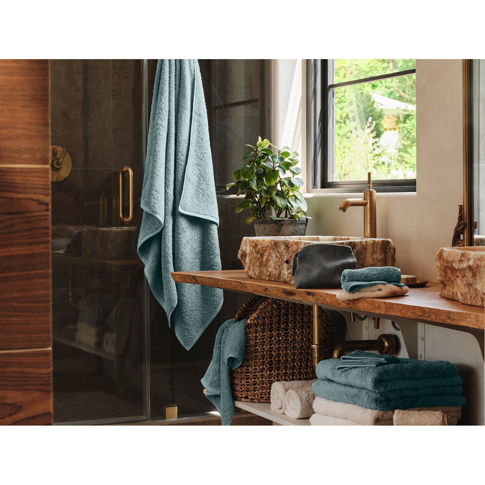 Cloud Loom Organic Bath Towel, Pacific Blue, Bath Towel - 1 Pack