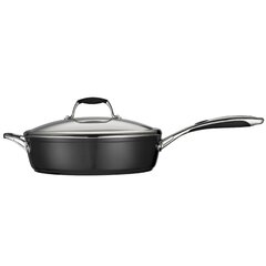 Tramontina 20188/016 Frying Pan with Lid, Trim, 6.3 inches (16 cm),  Aluminum, Non-Stick (Fluorine Coated), Lightweight, Non-Stick, Dishwasher  Safe