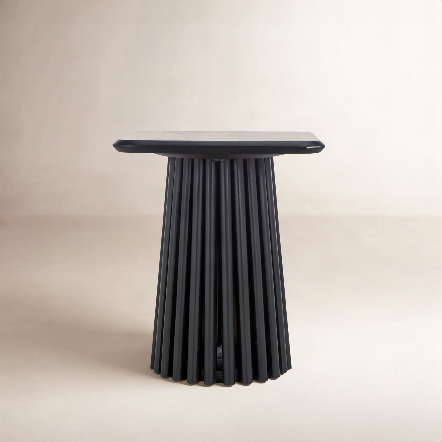 Roanne Solid Wood End Table, Black