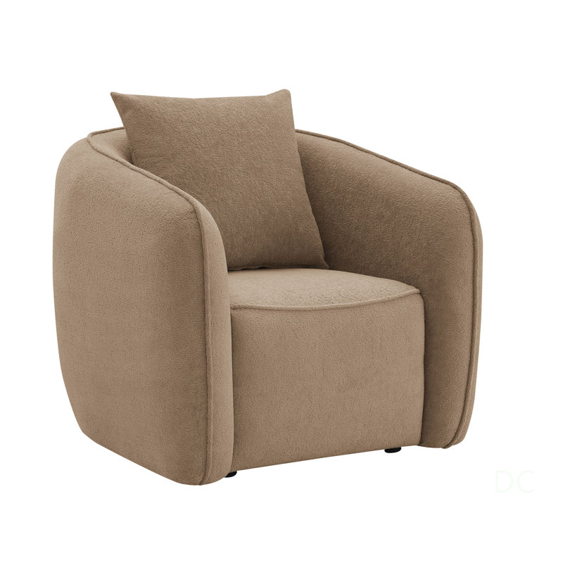 Luxueuse chaise en chenille avec coussin moelleux, siège à ressorts ensachés et structure en bois durable pour un confort ultime.