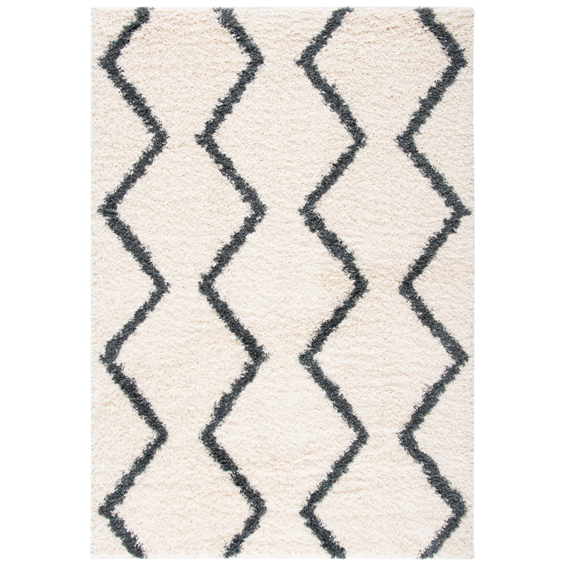 Minna Shag 600 Performance Geometric Rug, Rectangle 5'3" x 7'6"