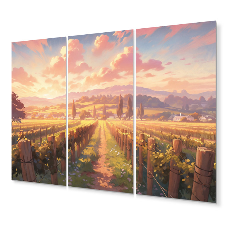 Ensemble de 3 décorations murales campagne